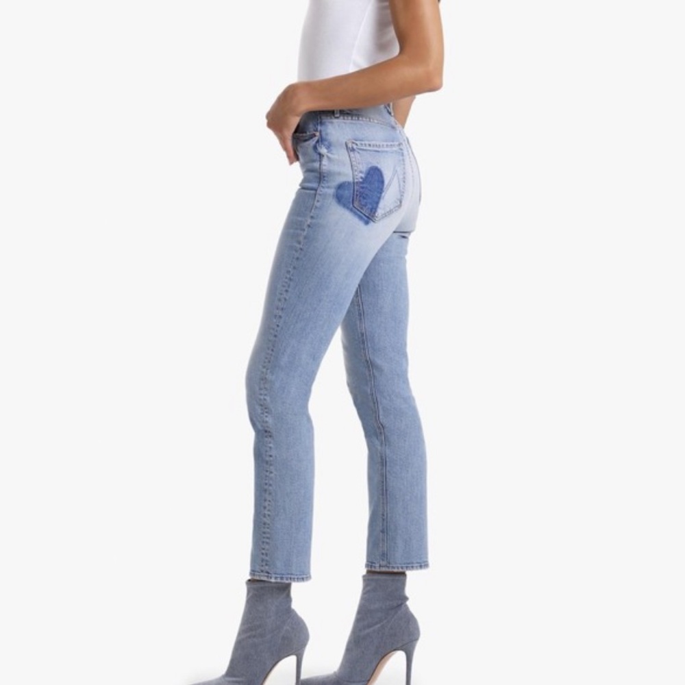 Mother The Dazzler High-Rise Heart Pocket Jeans